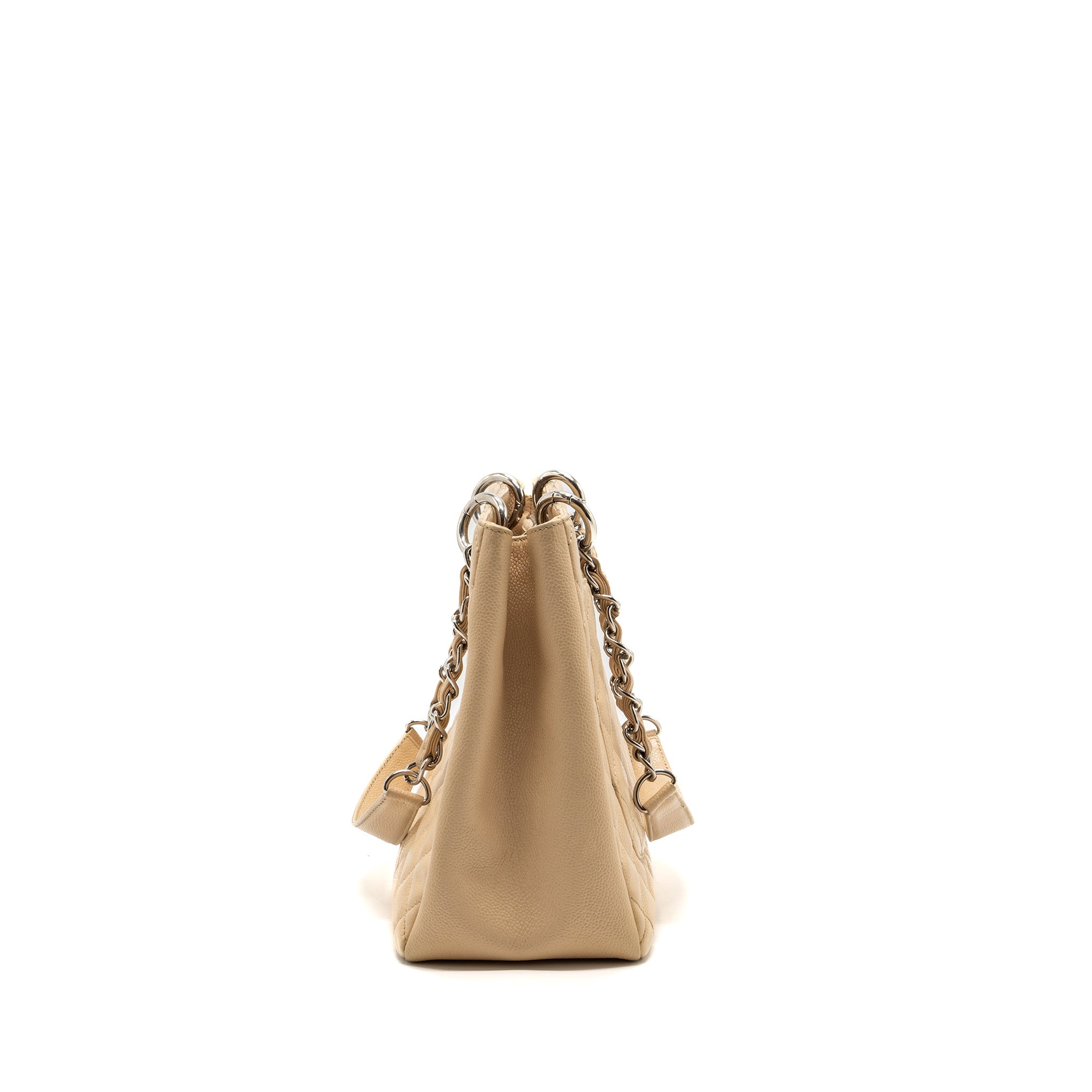 Chanel grand shopping tote bag caviar beige