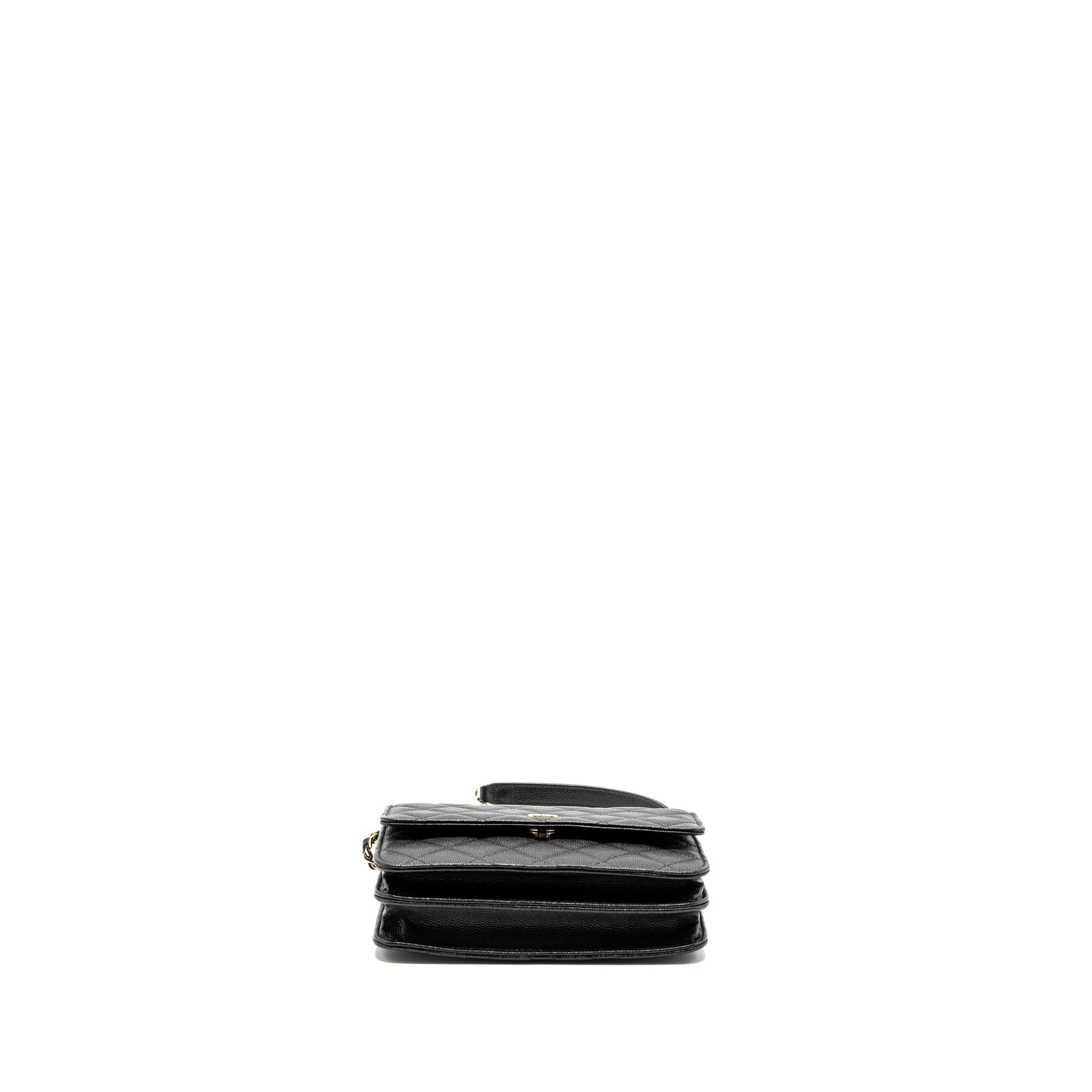 Chanel Quilted Wallet on chain Caviar Black