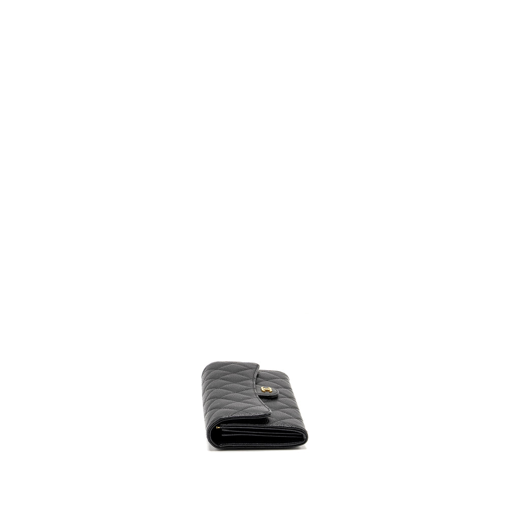 Chanel Classic Flap Long Wallet Caviar Black