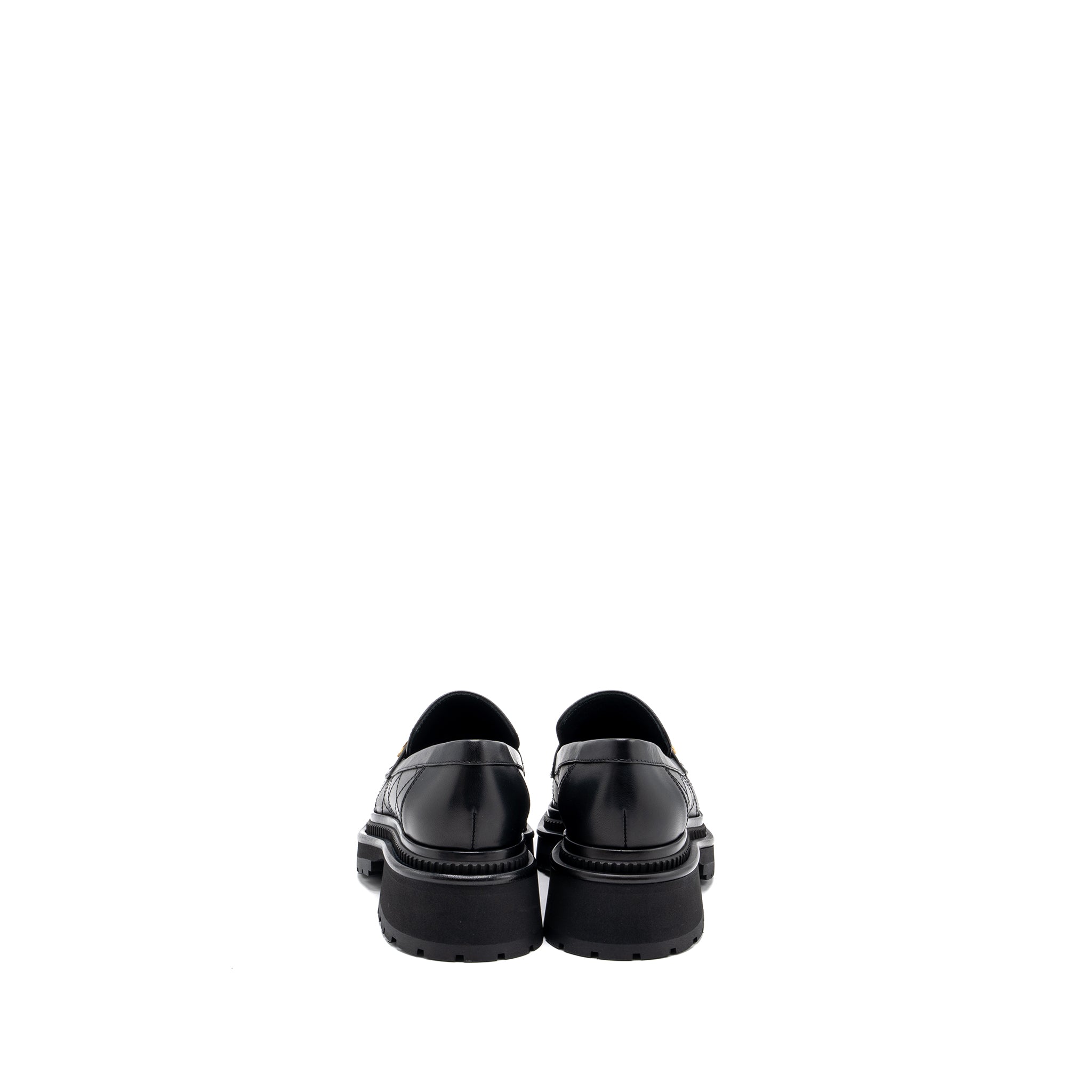 Chanel size 36.5 CC logo loafer black