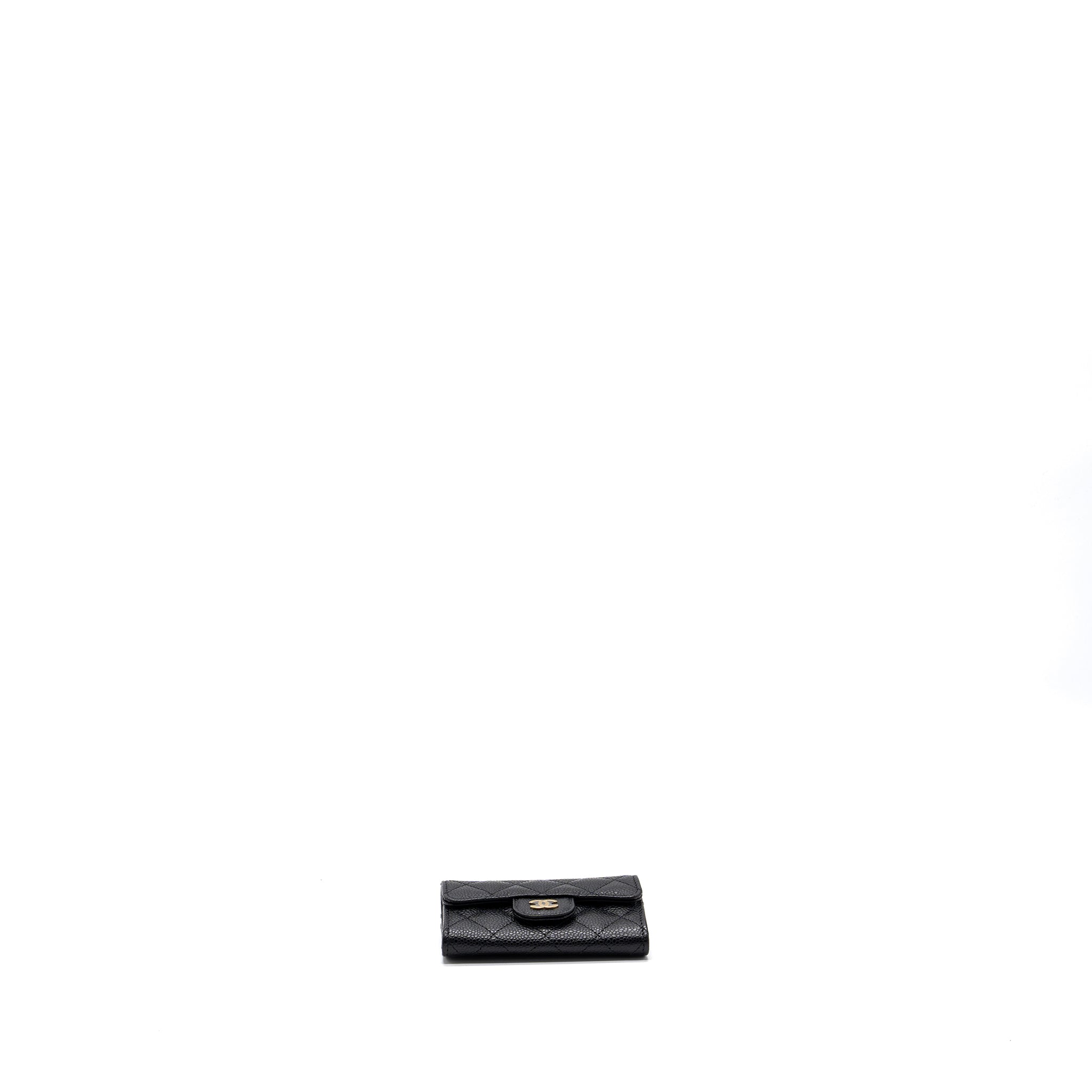 Chanel Classic Flap Card Holder Caviar Black  (microchip)