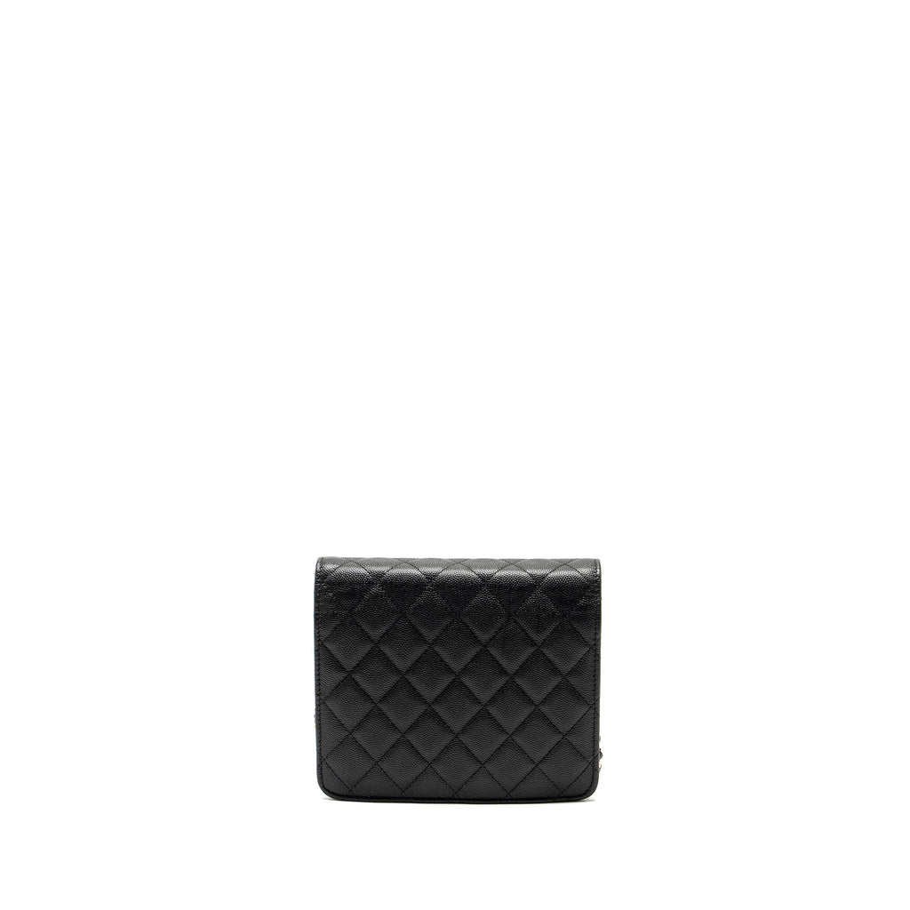 Chanel Quilted Wallet on chain Caviar Black