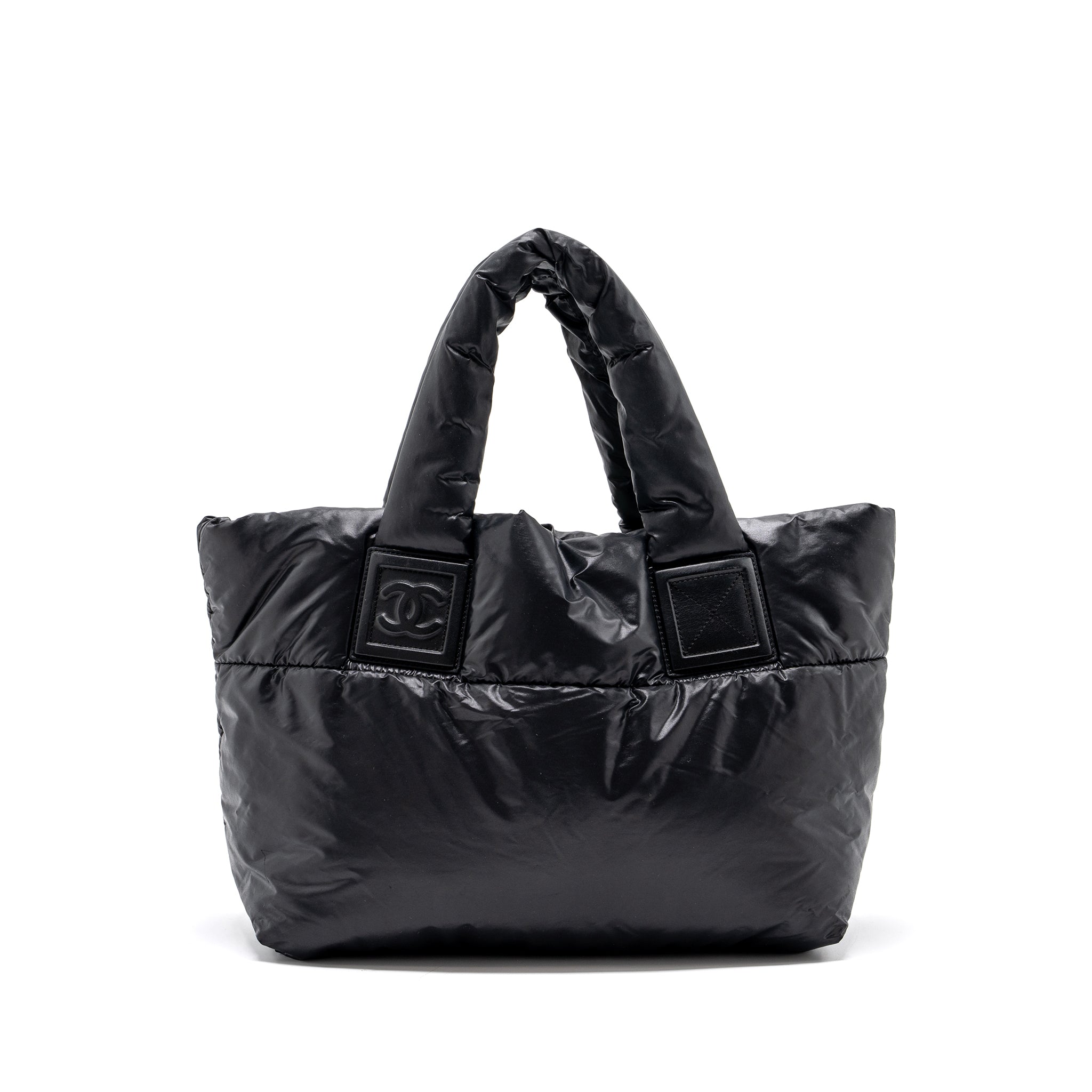 Chanel small puffy Down tote bag nylon black