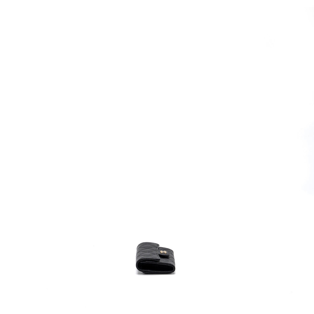 Chanel Classic Flap Card Holder Caviar Black  (microchip)
