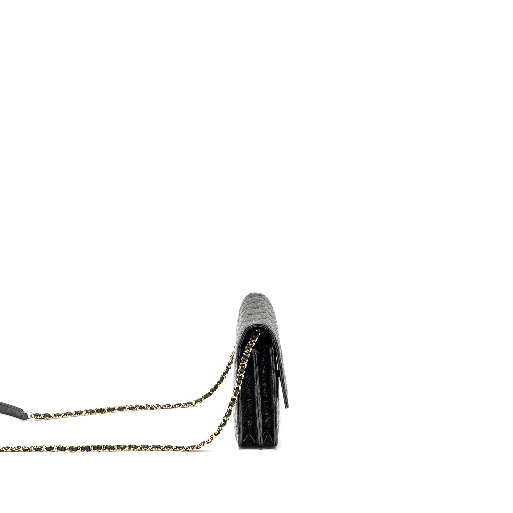 Chanel Quilted Wallet on chain Caviar Black