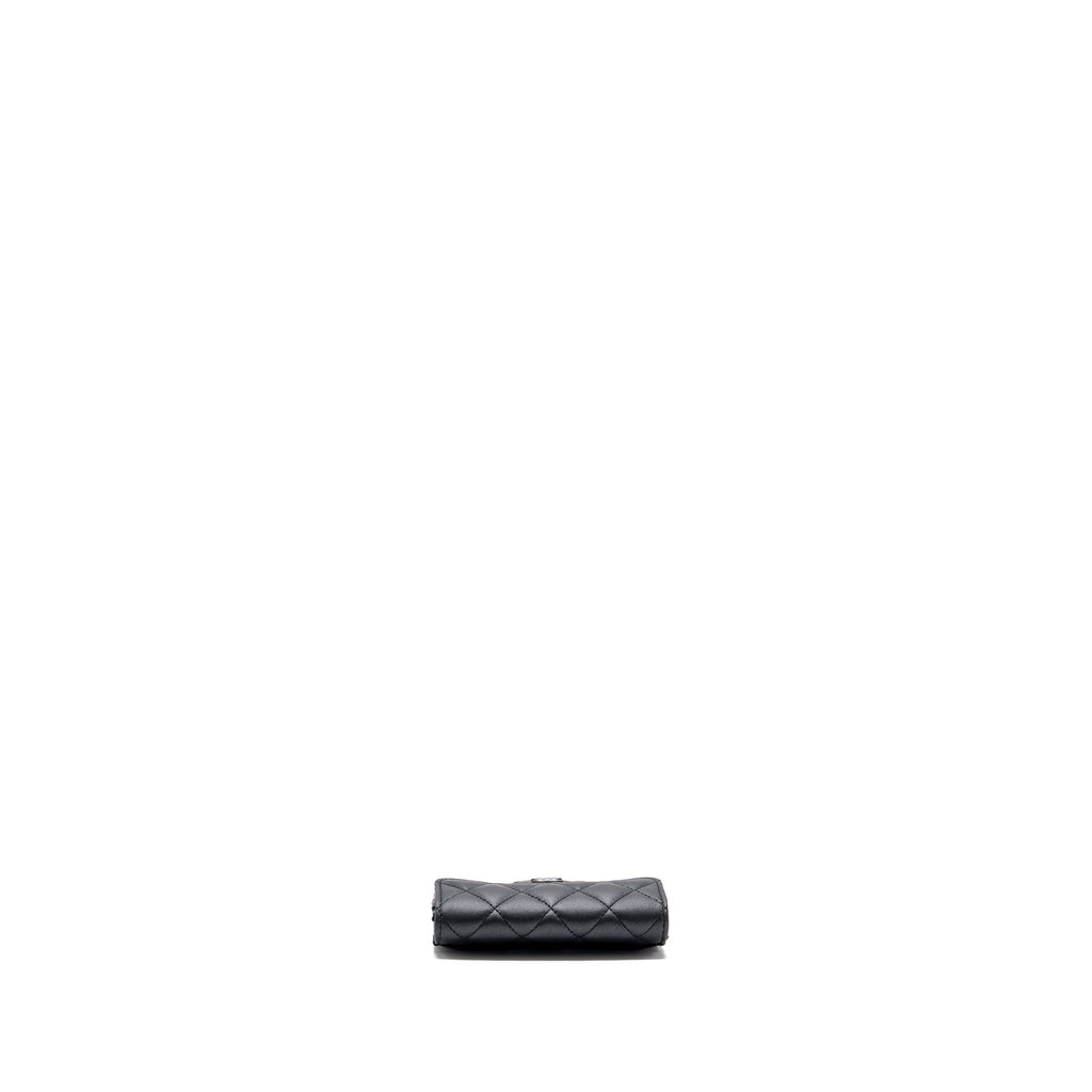Chanel Classic Flap Card Holder Lambskin So Black  (microchip)