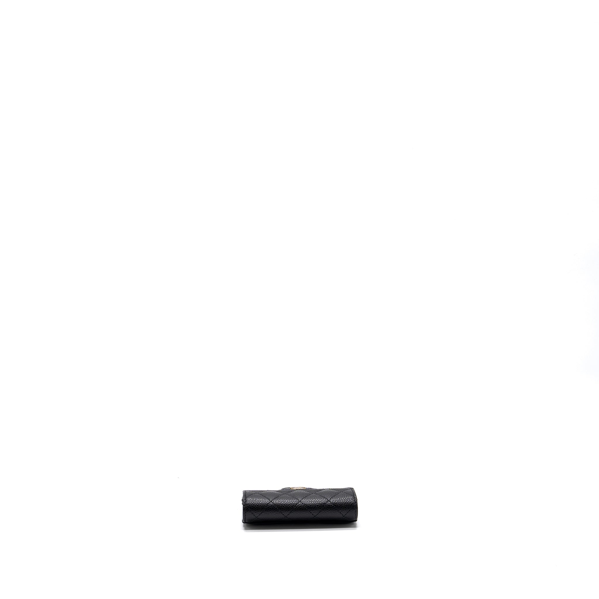 Chanel Classic Flap Card Holder Caviar Black  (microchip)