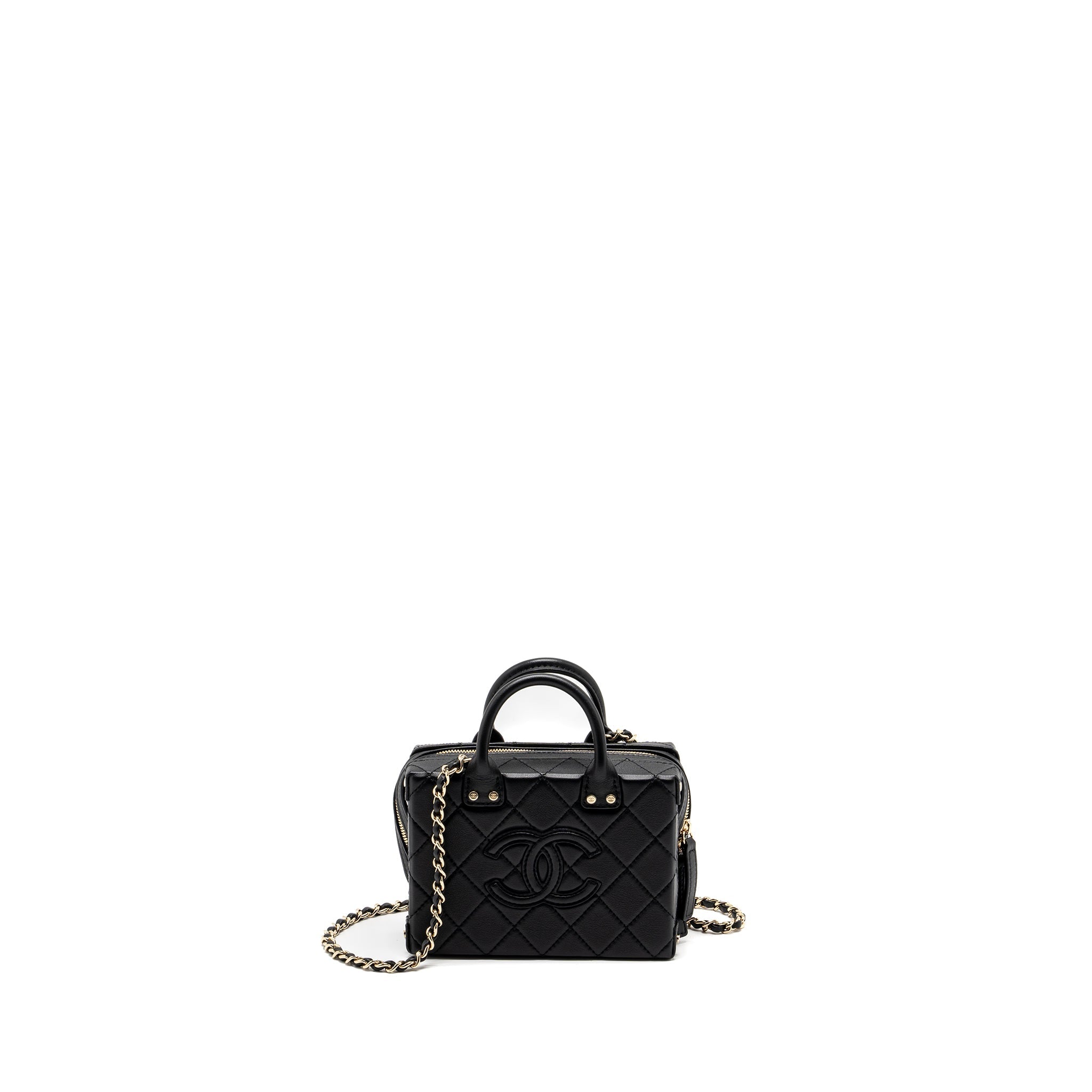 Chanel 22B Small Vanity Case Calfskin Black  (Microchip)