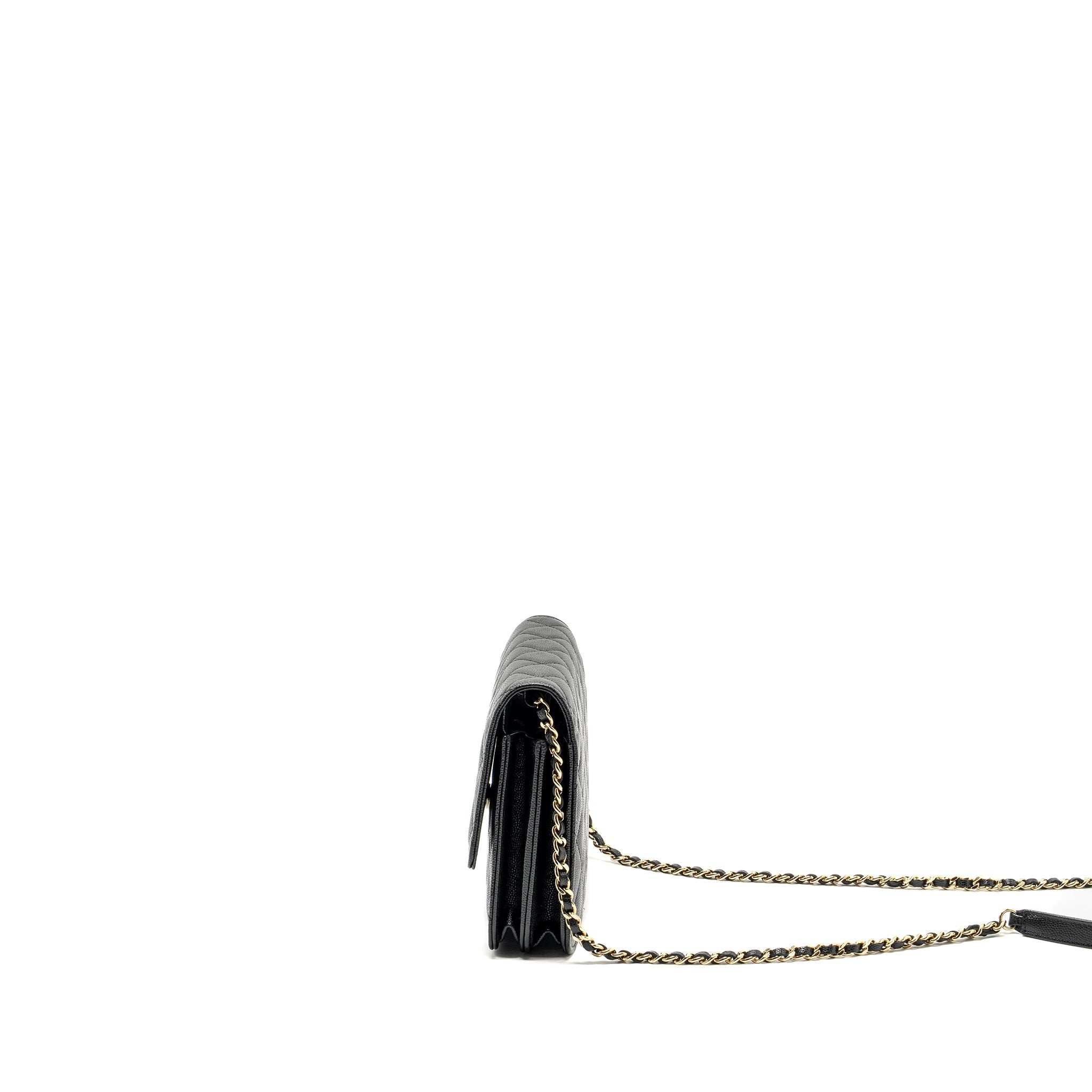 Chanel Quilted Wallet on chain Caviar Black