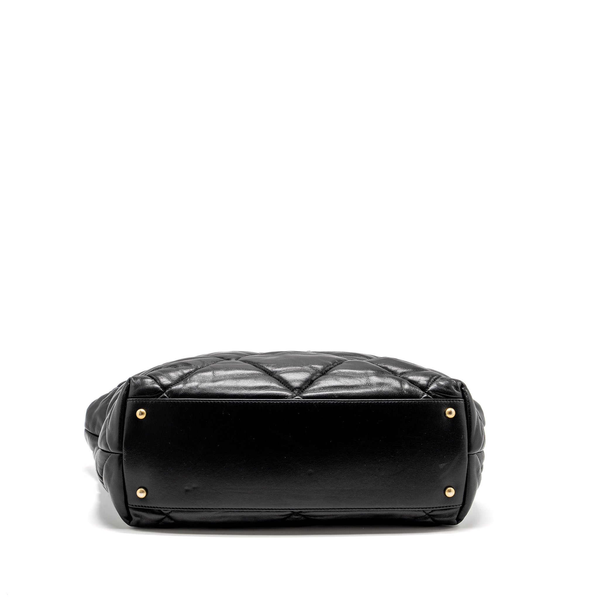 Chanel New York Bowling Bag Quilted Lambskin Black