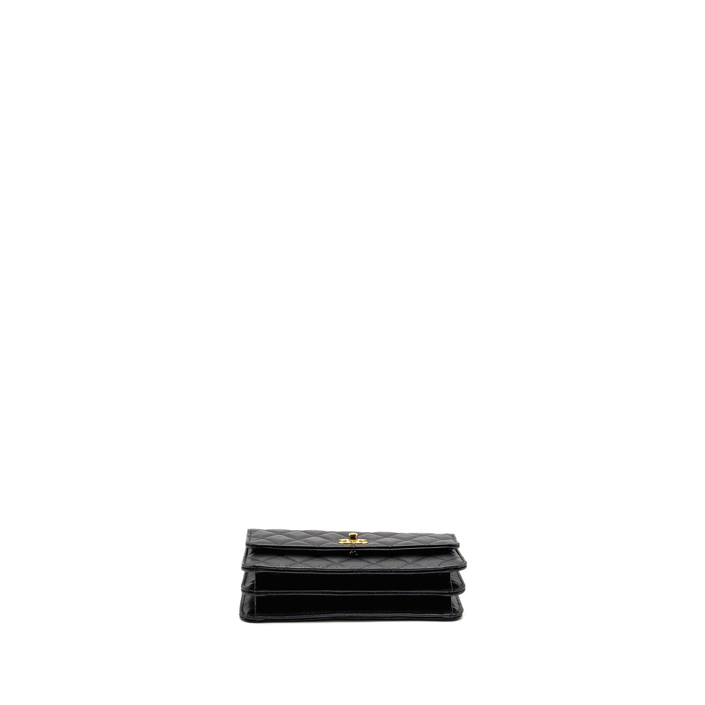 Chanel 23s Wallet On Chain with Bag Charm Caviar Black (Microchip)