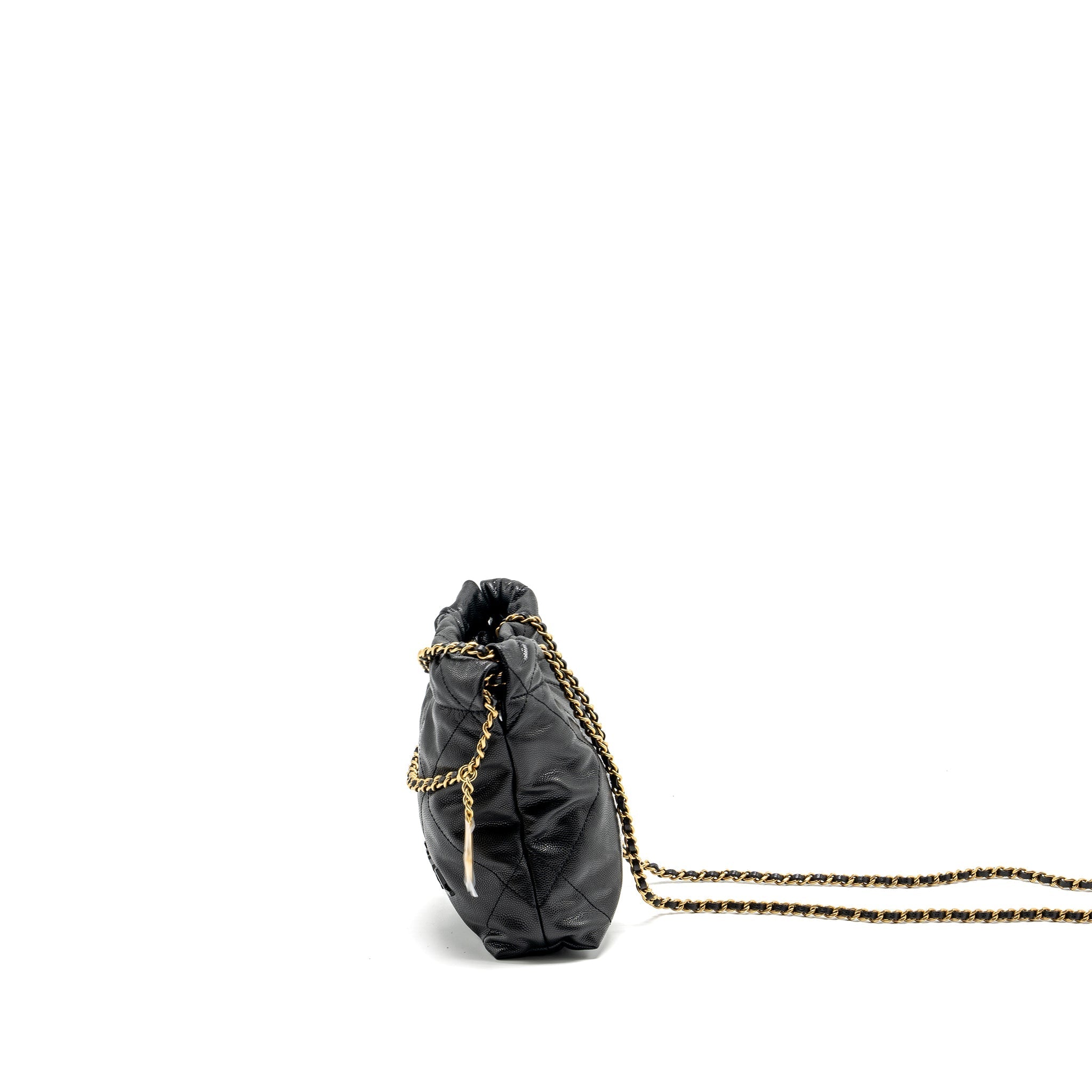 Chanel Mini 22 Bag Caviar Black  (Microchip)
