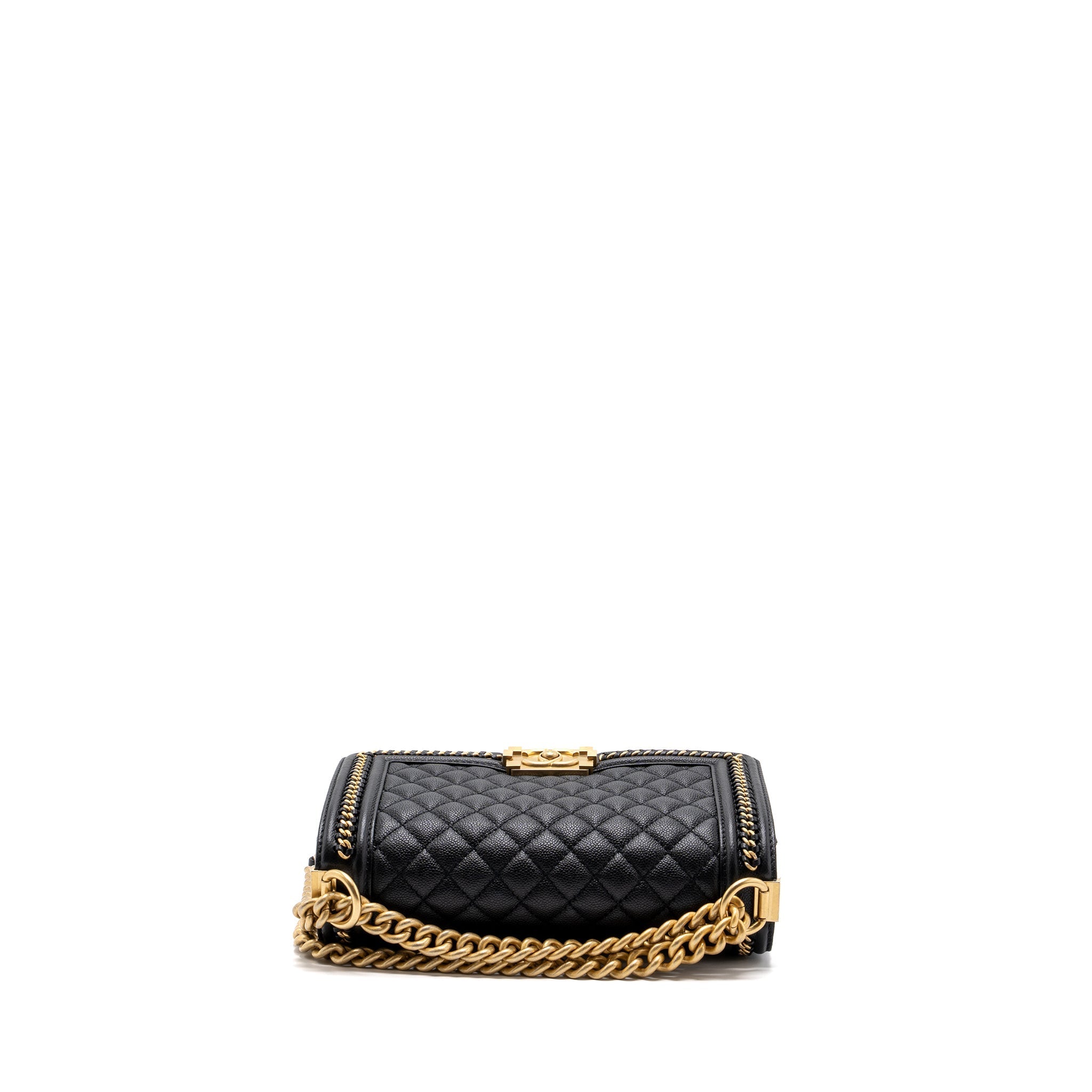 Chanel Medium Boy Bag Limited Edition Caviar Black  (microchip)
