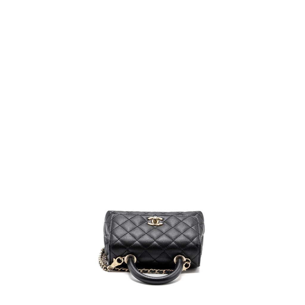 Chanel Coco Handle Extra Mini Caviar Black L(Microchip)