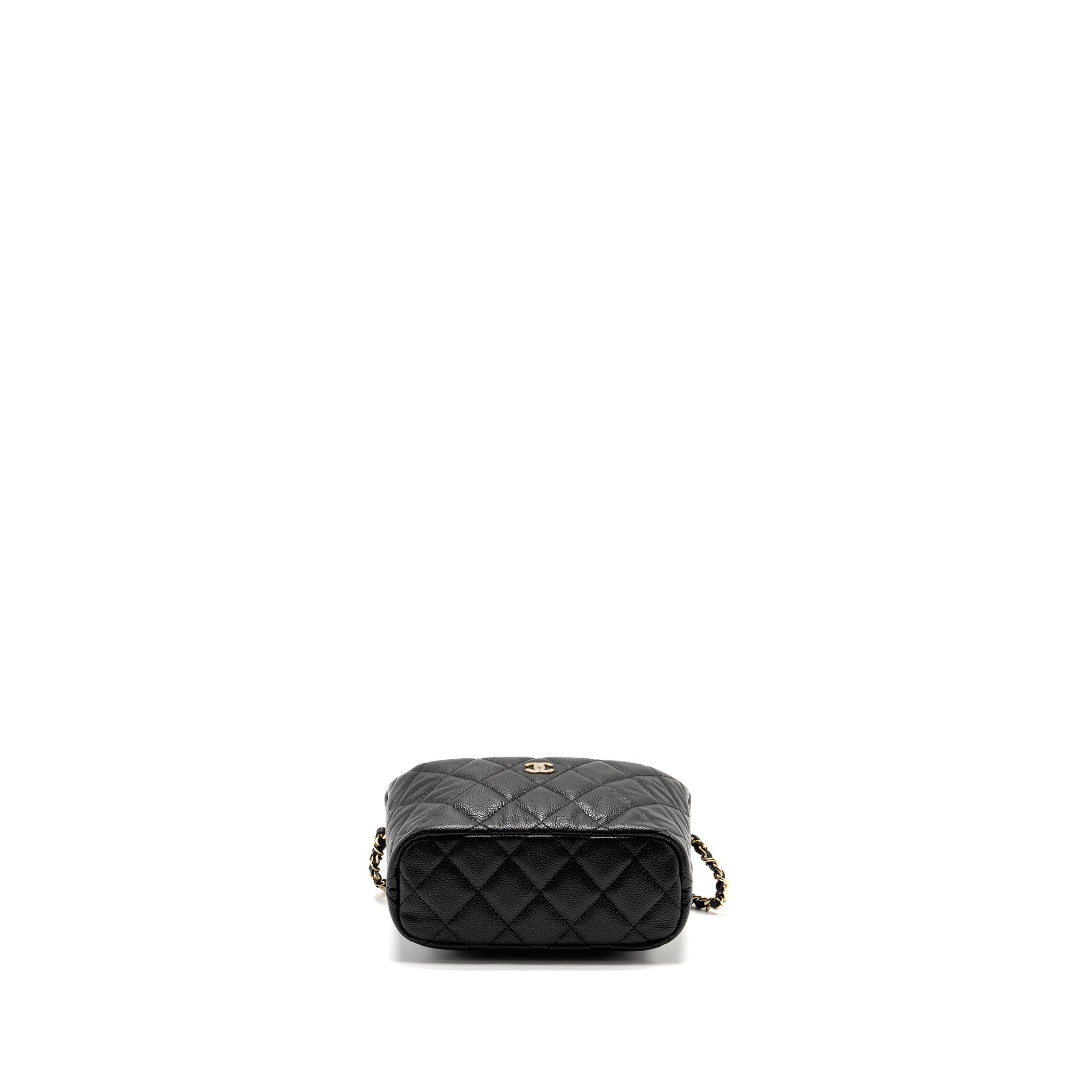 Chanel 25c Quilted Hobo Bag Caviar Black  (microchip)