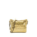 Chanel Gabrielle hobo bag calfskin metallic gold multicolour hardware