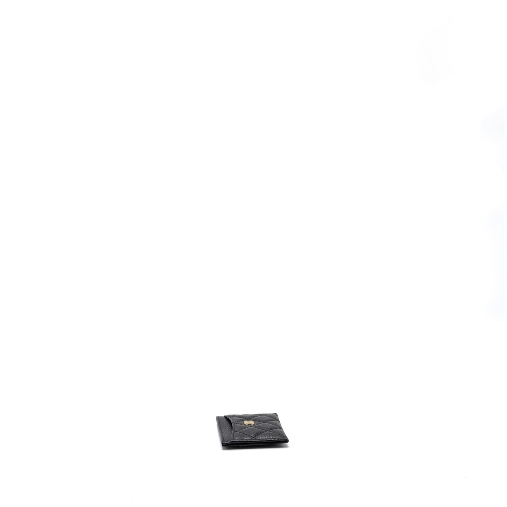 Chanel Classic Card Holder Caviar Black  (microchip)