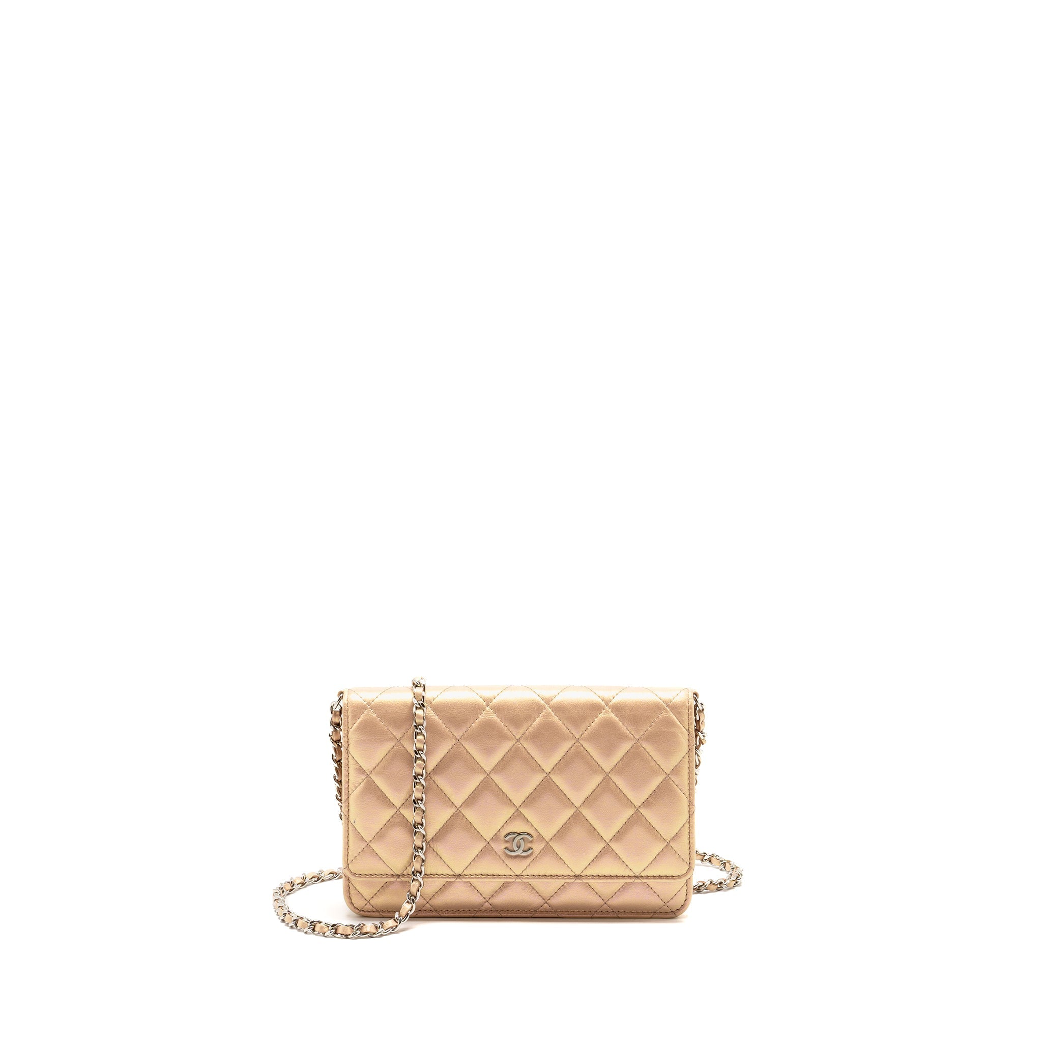 Chanel Classic Wallet on Chain Lambskin Iridescent Pink  (Microchip)