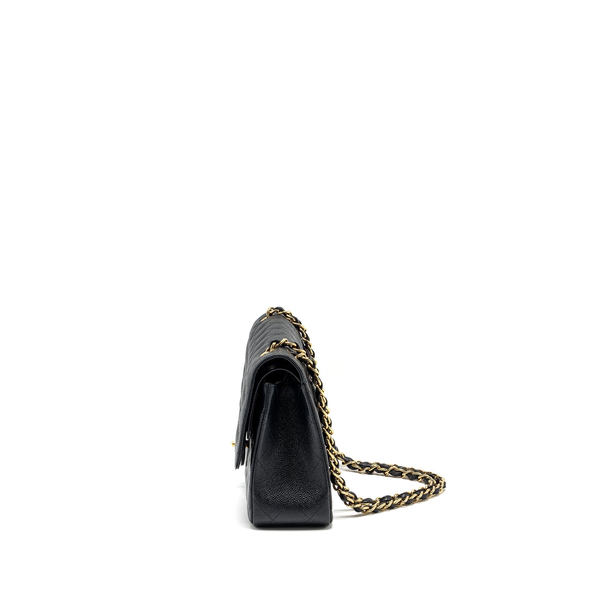Chanel Classic jumbo double flap bag caviar black