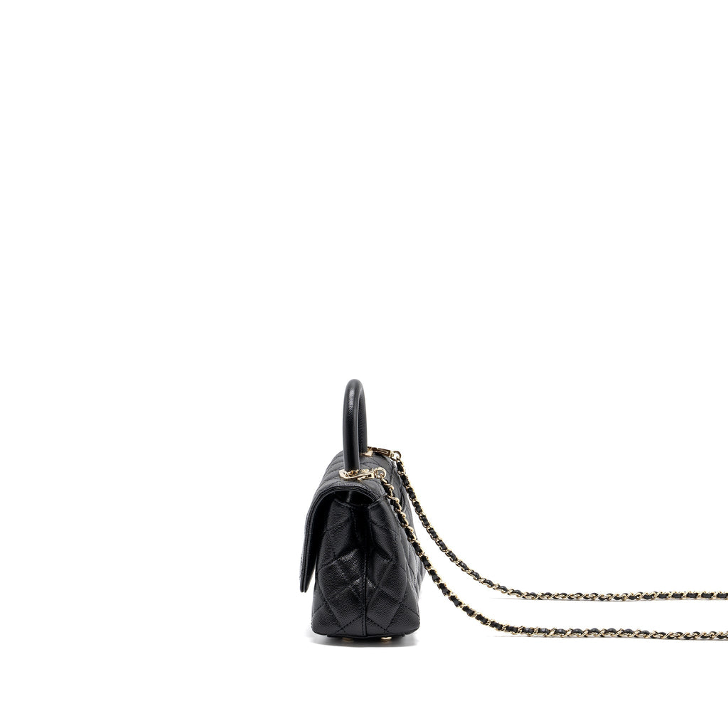 Chanel Coco Handle Extra Mini Caviar Black L(Microchip)