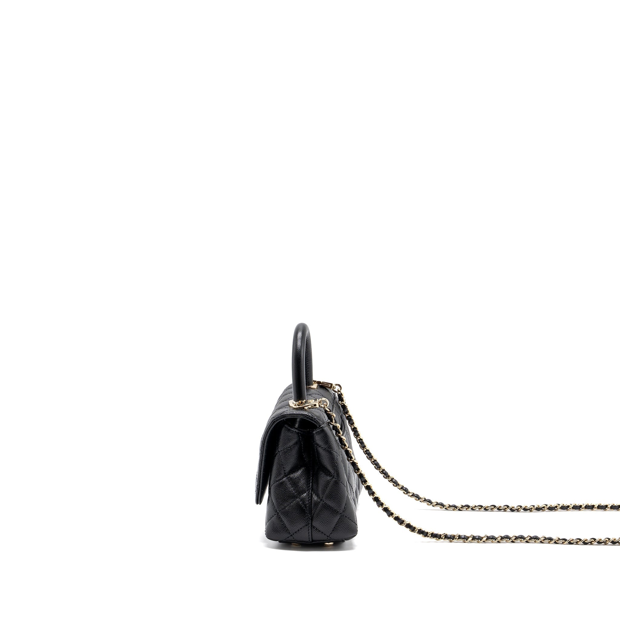 Chanel Coco Handle Extra Mini Caviar Black L(Microchip)