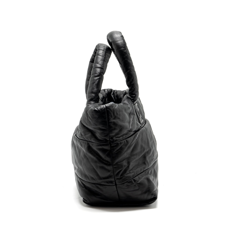 Chanel Puffy Down Down Tote Bag lambskin Black