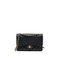 Chanel Classic jumbo double flap bag caviar black