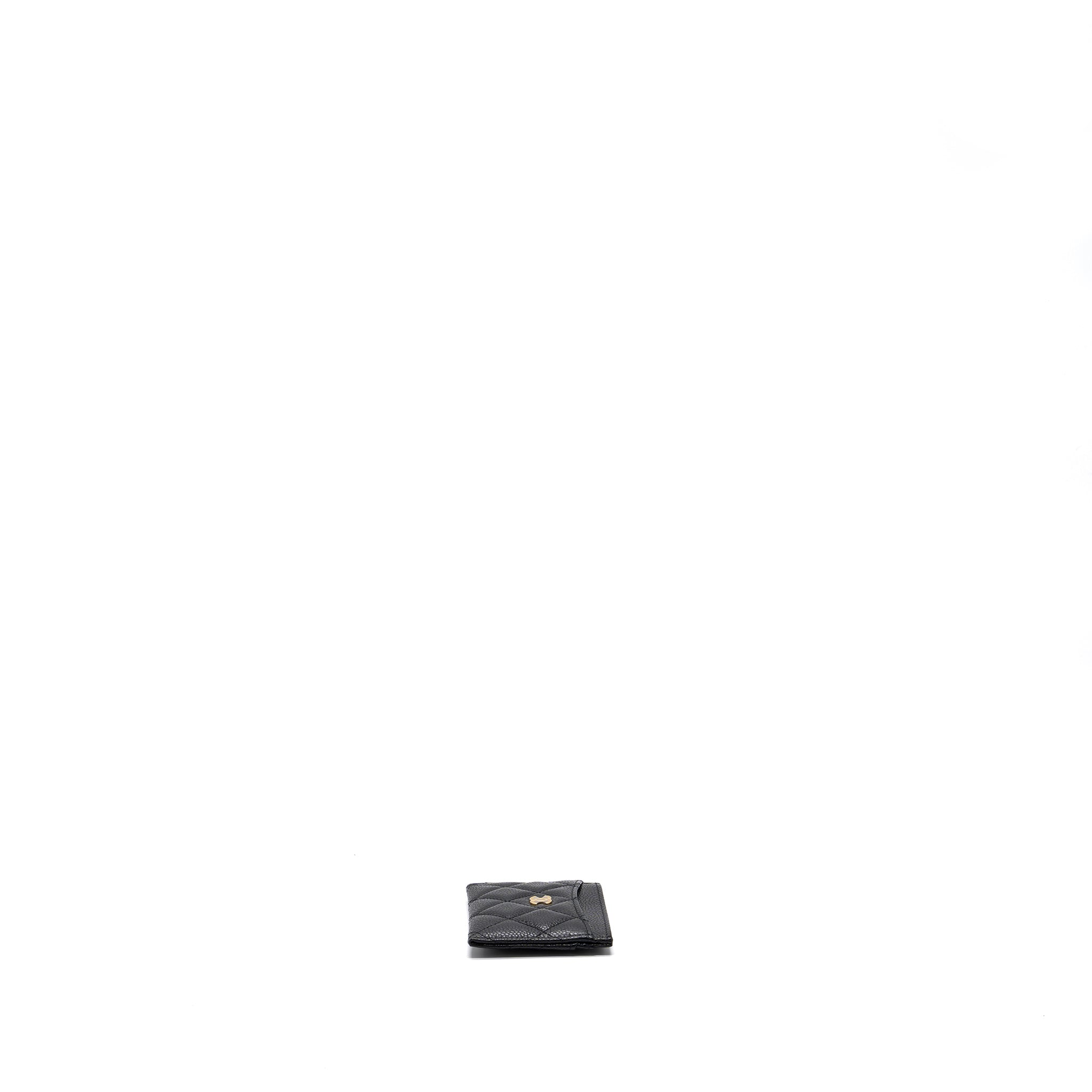 Chanel Classic Card Holder Caviar Black  (microchip)