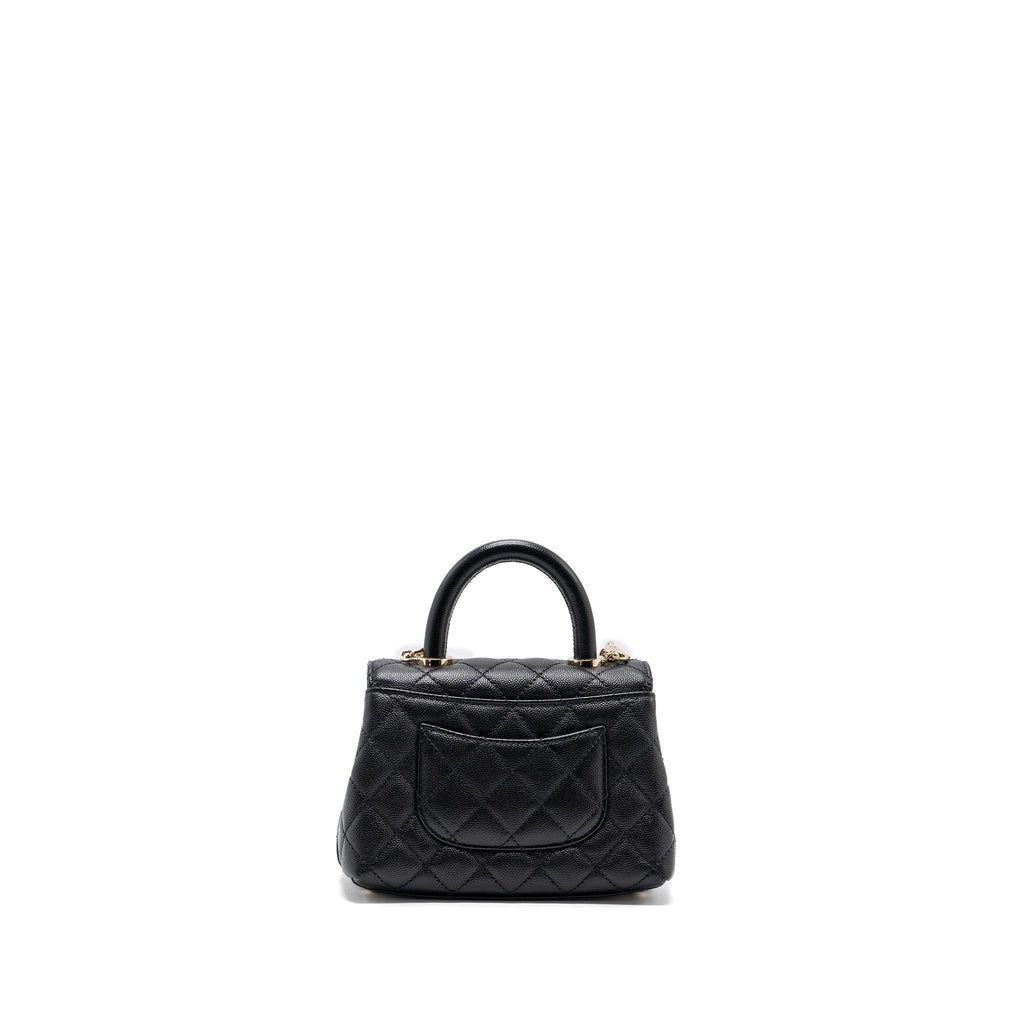 Chanel Coco Handle Extra Mini Caviar Black L(Microchip)