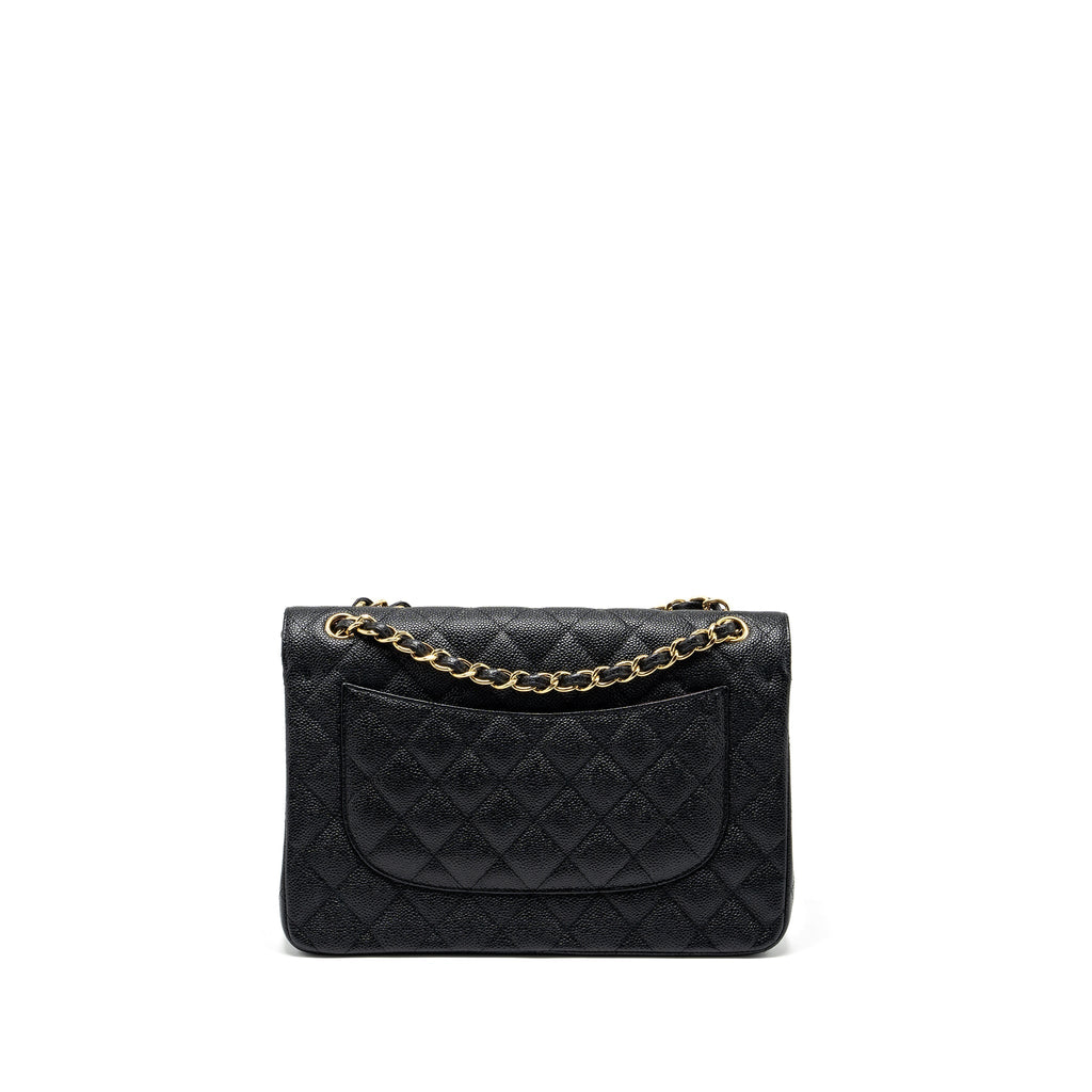 Chanel Classic jumbo double flap bag caviar black