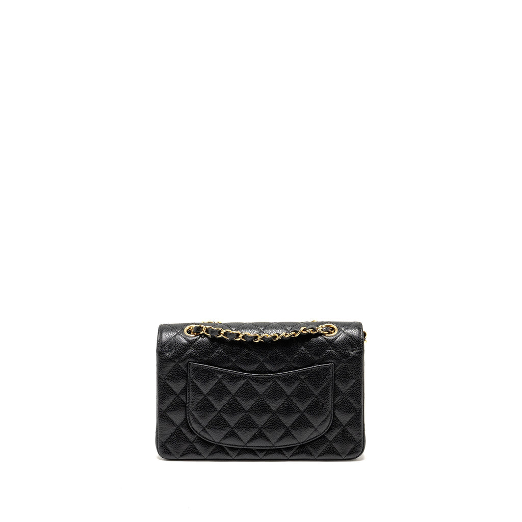 Chanel Small Classic Double Flap Bag Caviar Black  (Microchip)