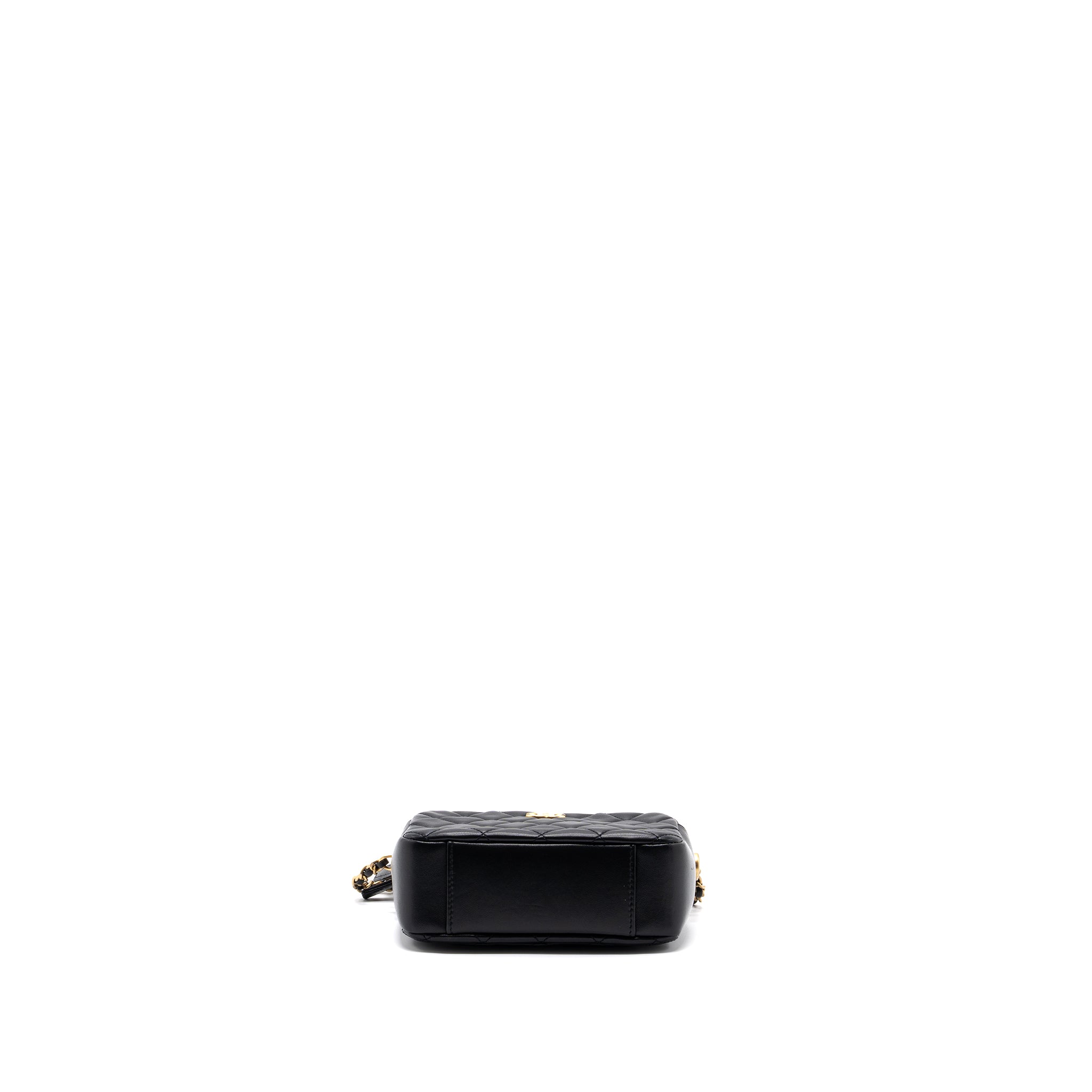 Chanel pearl crush camera bag lambskin black  (microchip)