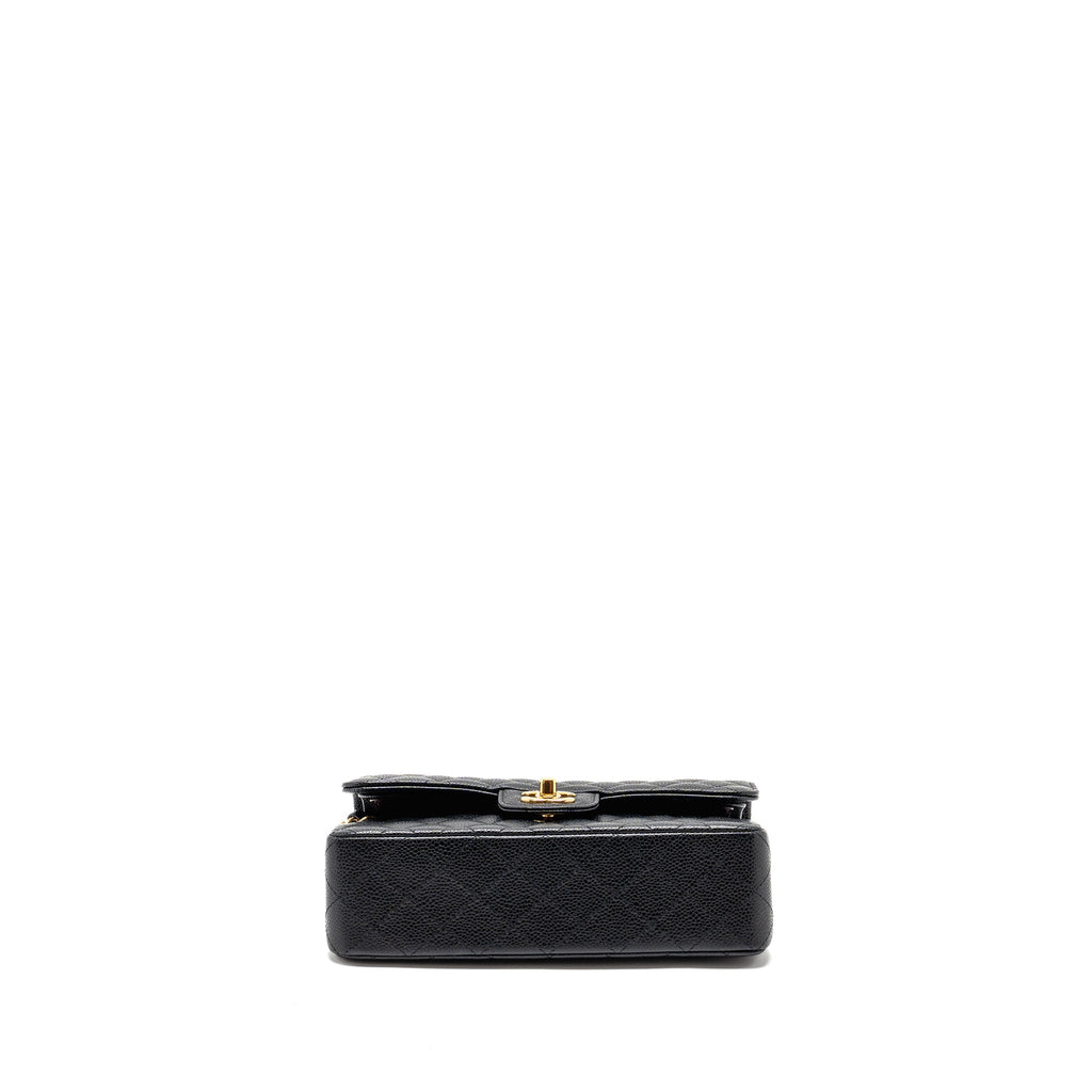Chanel Small Classic Double Flap Bag Caviar Black  (Microchip)