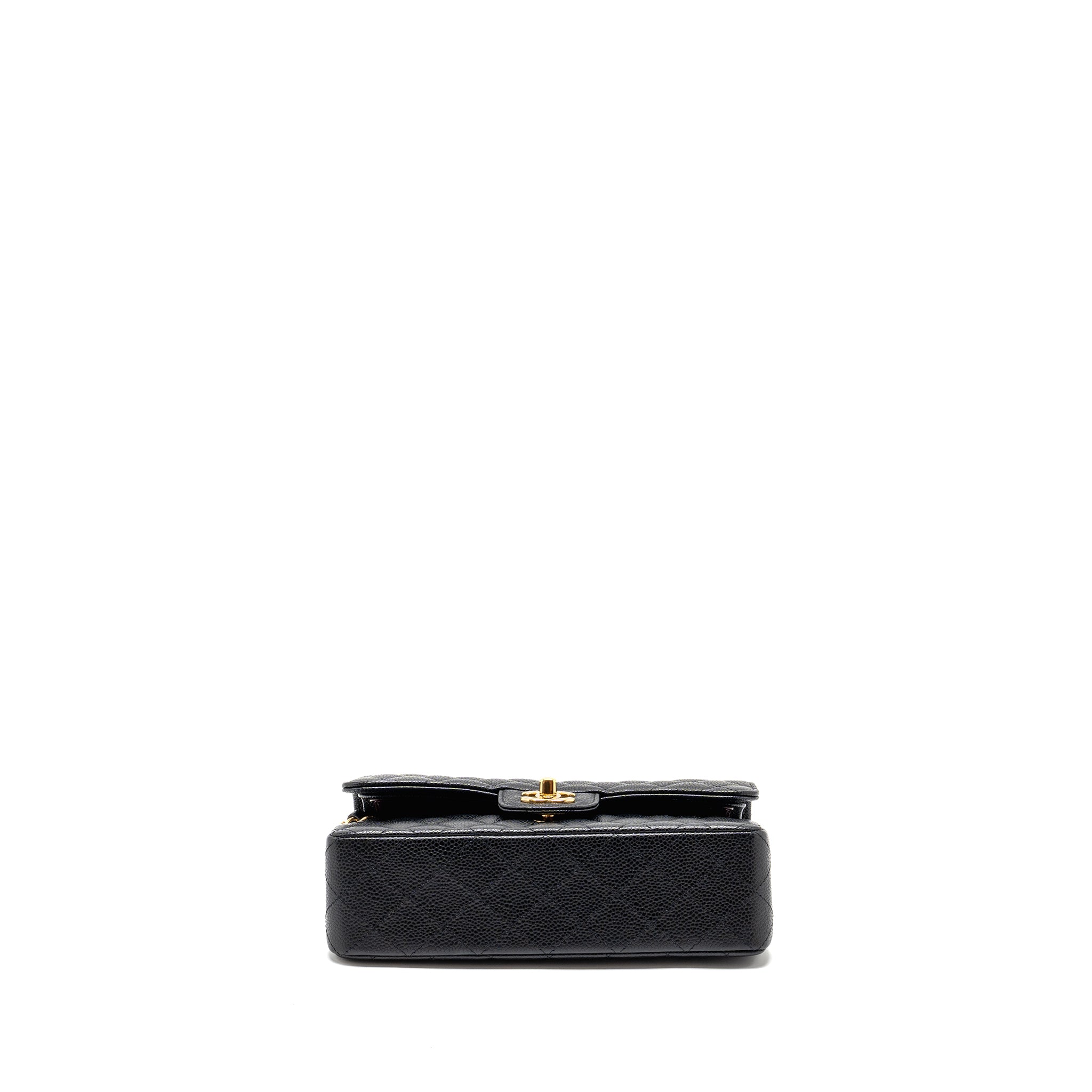 Chanel Small Classic Double Flap Bag Caviar Black  (Microchip)