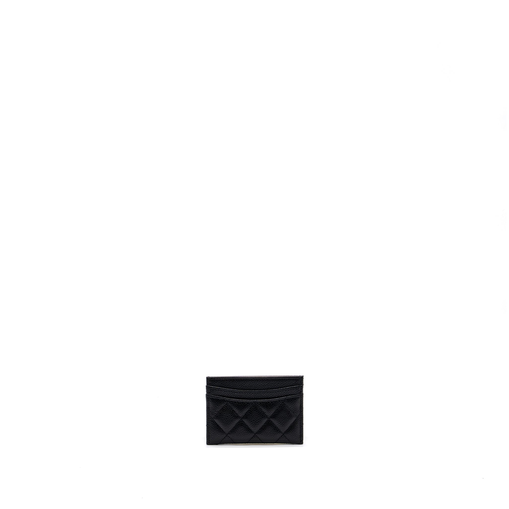 Chanel Classic Card Holder Caviar Black  (microchip)