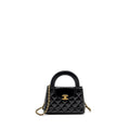 CHANEL Mini Kelly Shopping tote bag Calfskin Black  (Microchip)