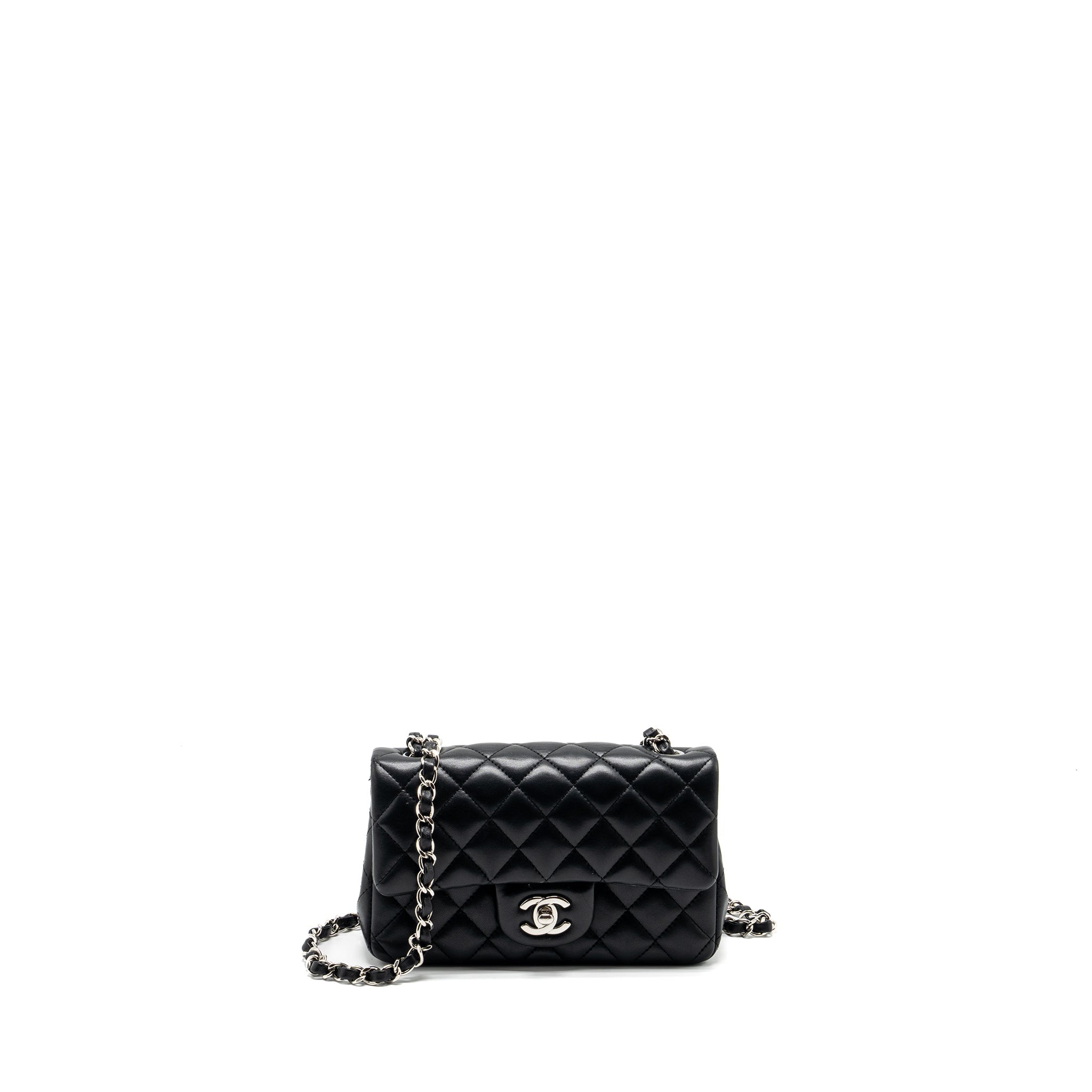 Chanel Mini Rectangular flap bag lambskin black