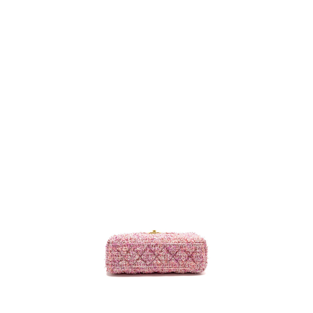 Chanel 24P Mini Kelly/Shopping Tote Tweed Pink/Multicolour  (microchip)