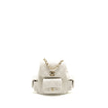 Chanel 23K Triple Pocket Mini Backpack Caviar White L (Microchip)