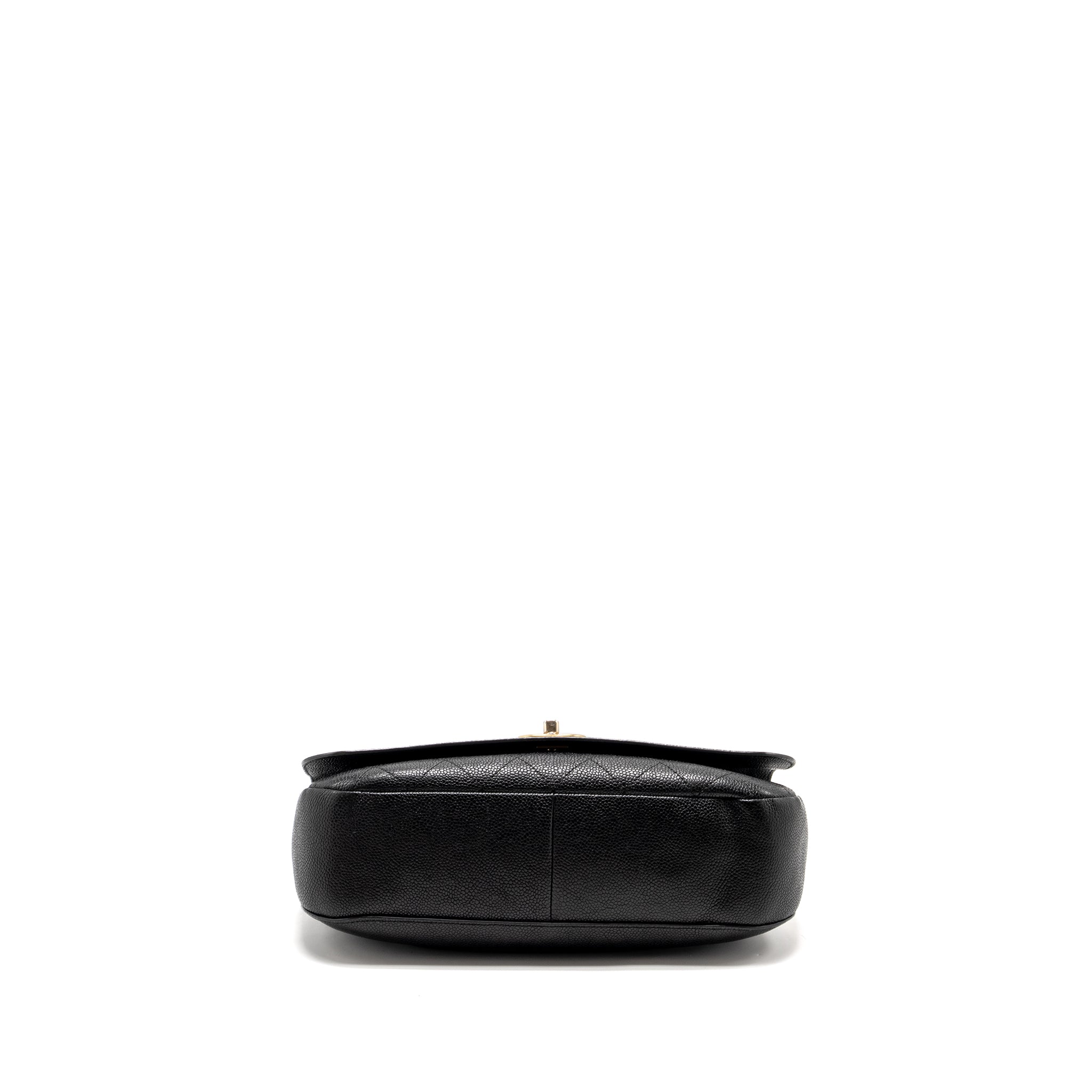 Chanel Large Top Handle Flap Bag Grained Calfskin Black