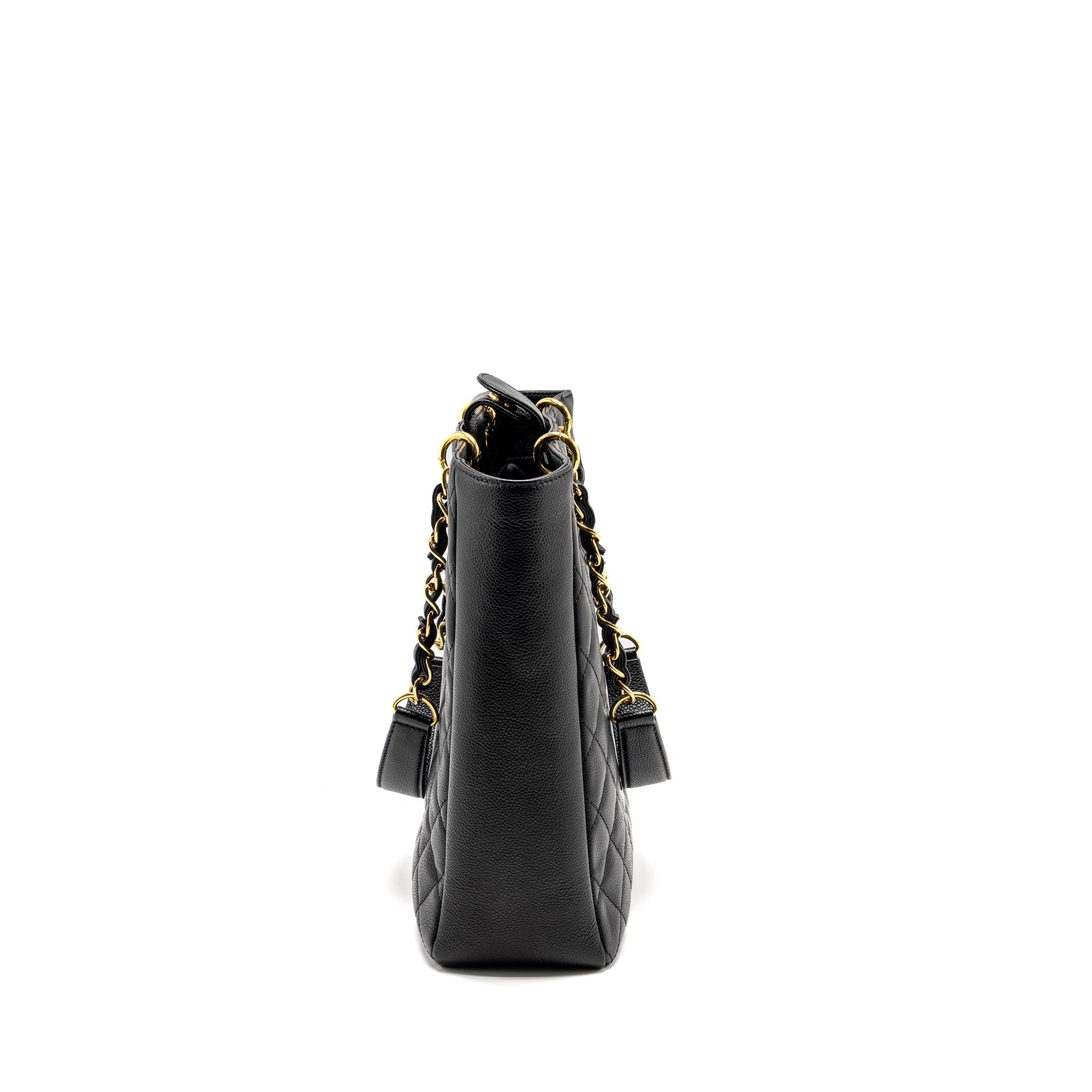 Chanel Petit Shopping Tote Bag Caviar Black