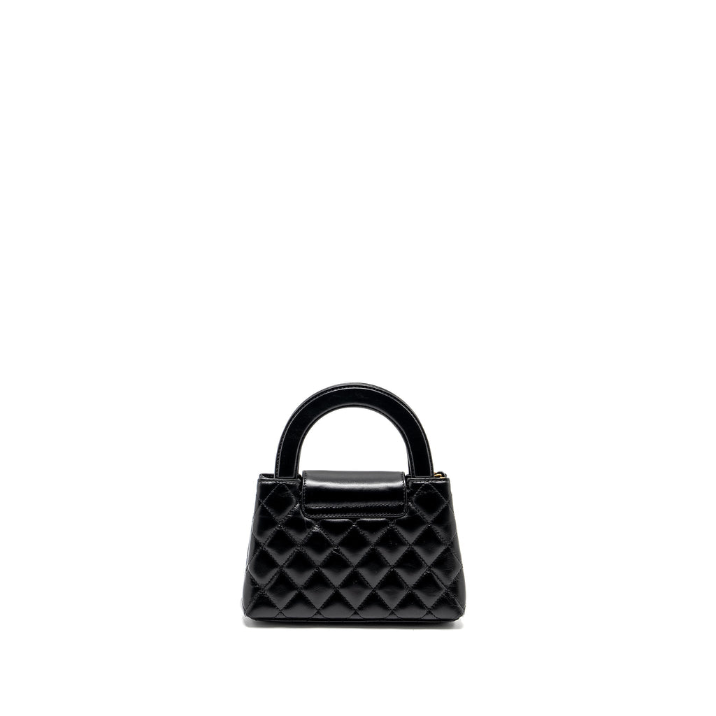 CHANEL Mini Kelly Shopping tote bag Calfskin Black  (Microchip)