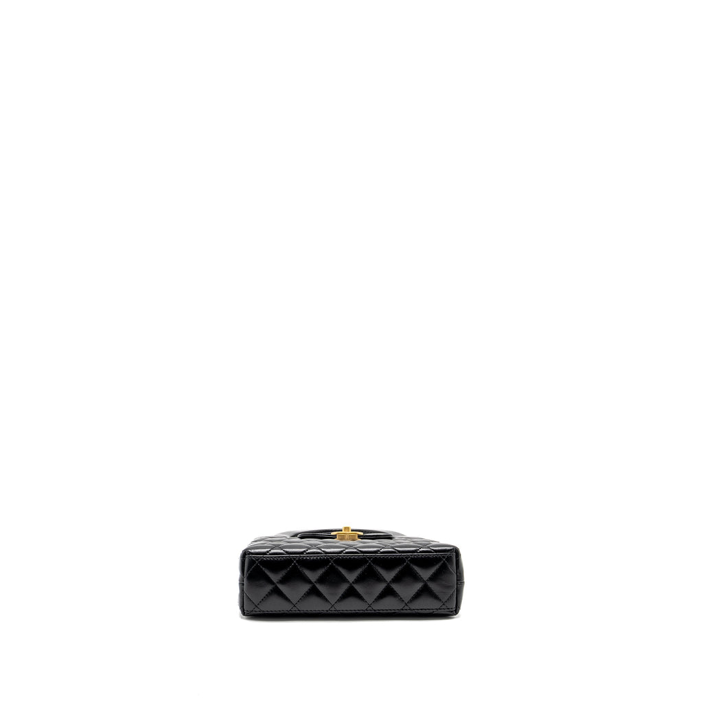 CHANEL Mini Kelly Shopping tote bag Calfskin Black  (Microchip)