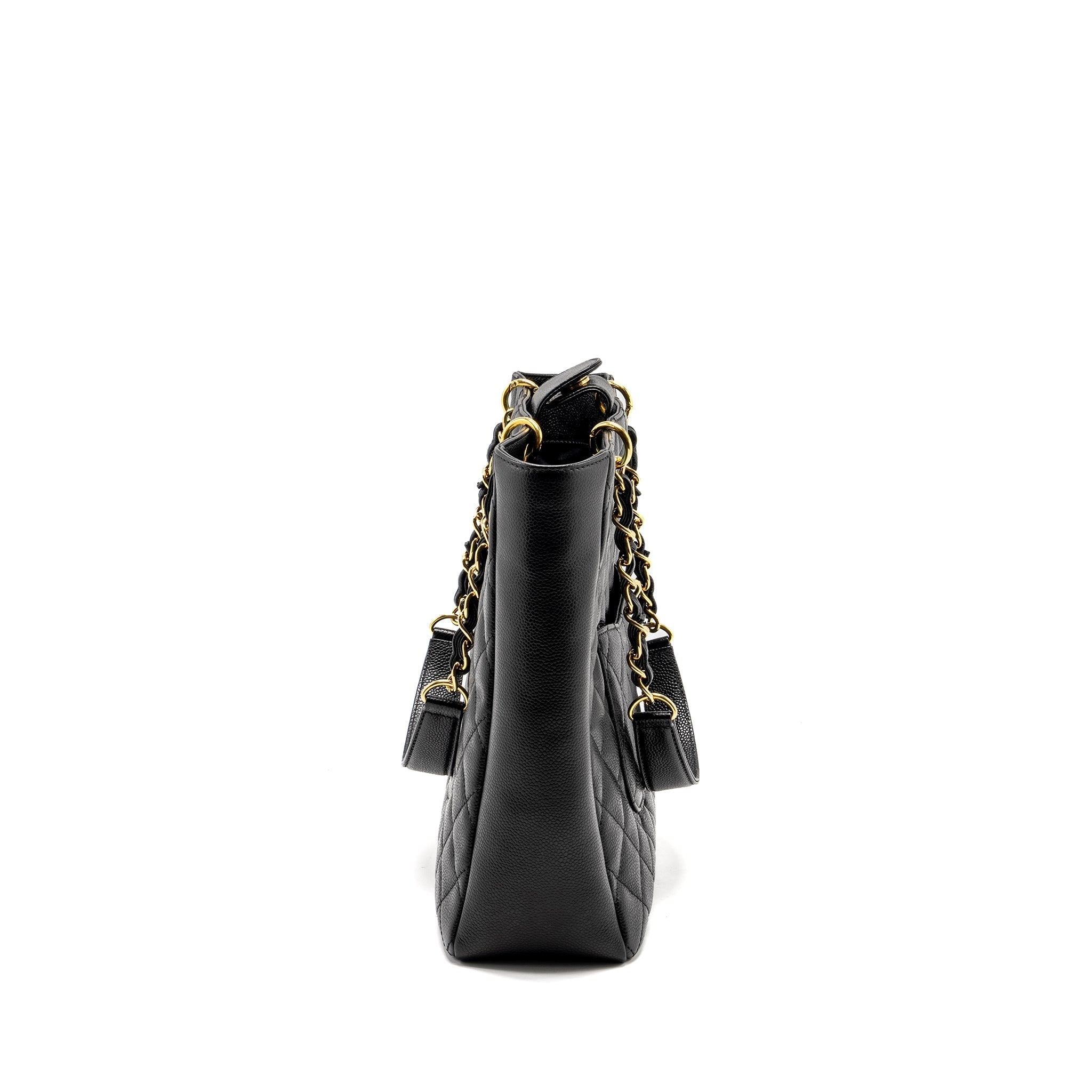 Chanel Petit Shopping Tote Bag Caviar Black
