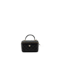 Chanel Top Handle Long Vanity With Chain Lambskin Black L(Microchip)
