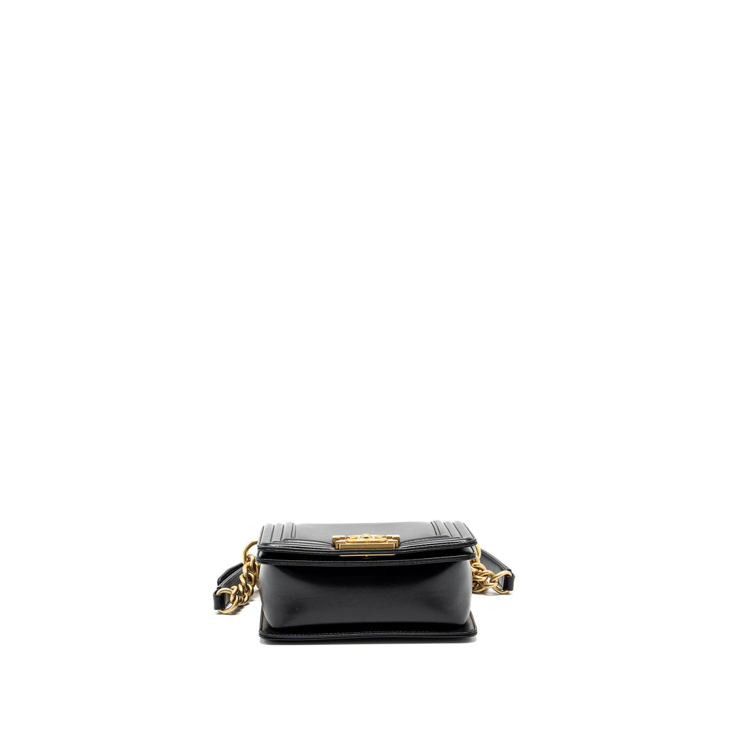 Chanel mini square boy bag limited edition calfskin black  (Microchip)