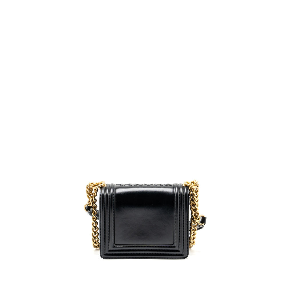 Chanel mini square boy bag limited edition calfskin black  (Microchip)