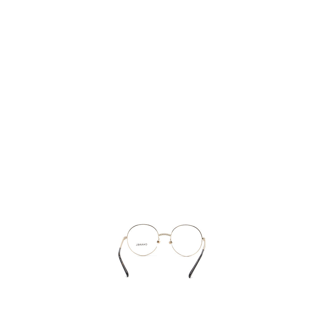 Chanel round glasses frames silver tone