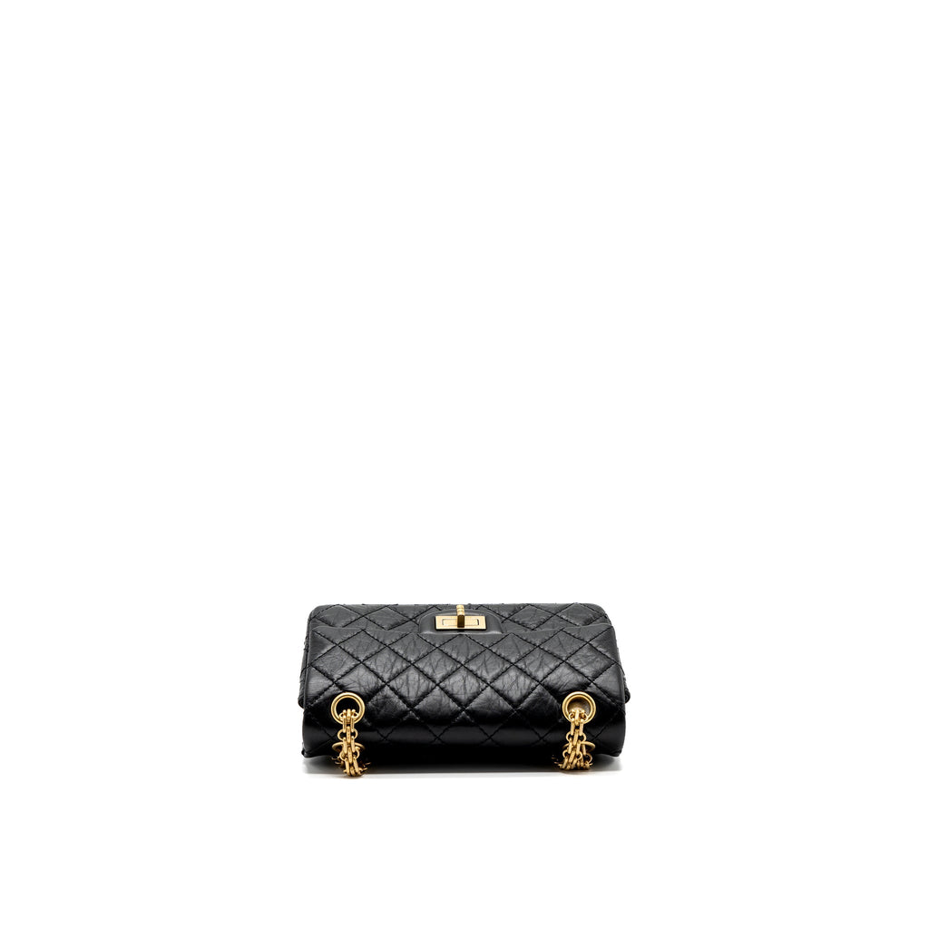 Chanel Mini 2.55 Reissue Flap Bag Aged Calfskin Black