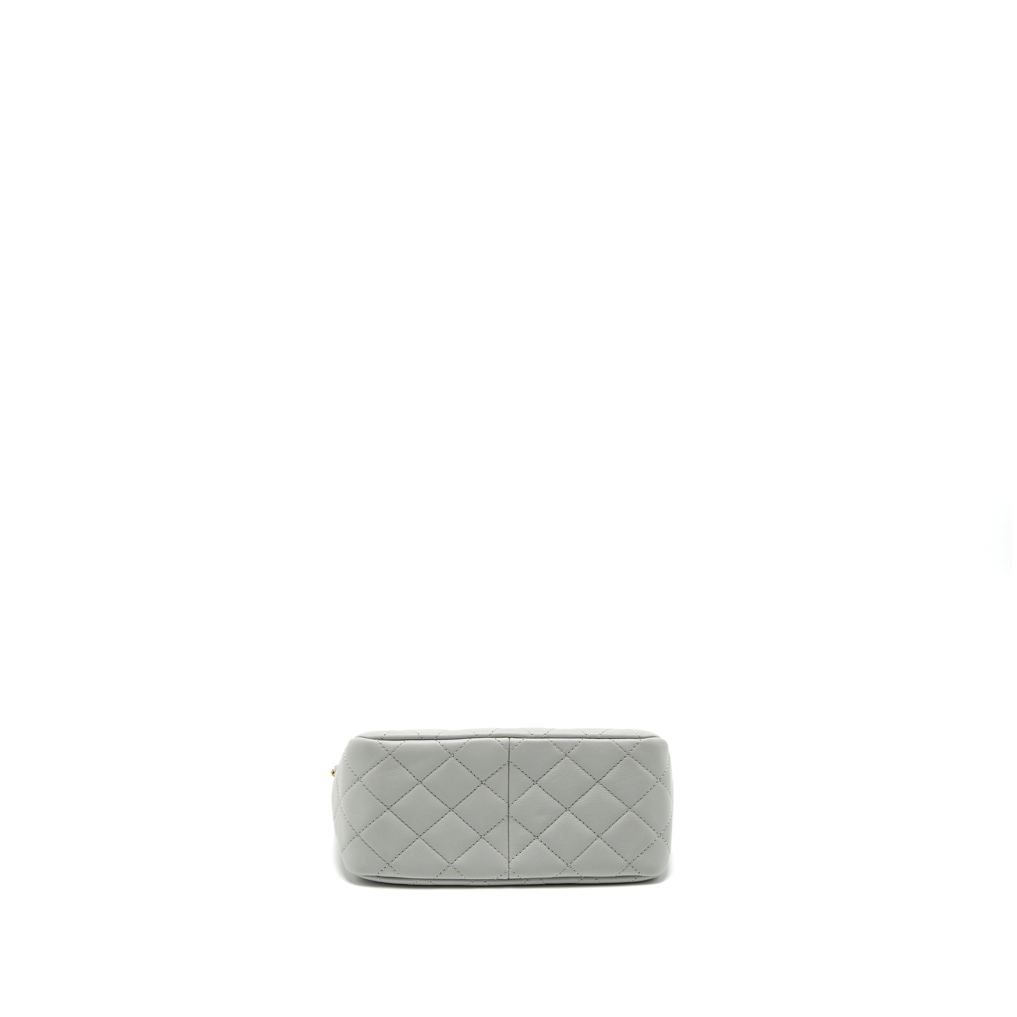 Chanel Pearl Crush Hobo Bag Lambskin Light Grey Brushed  (Microchip)